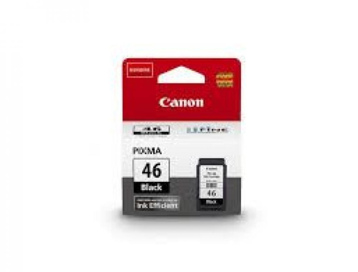 GIDA KARTUŞU - Canon PG-46 Siyah Orijinal Kartuş (Bitmeyen kartuşa uyumlu delik ve hazır) - Canon Pixma E404/ E464/ E484/ E474