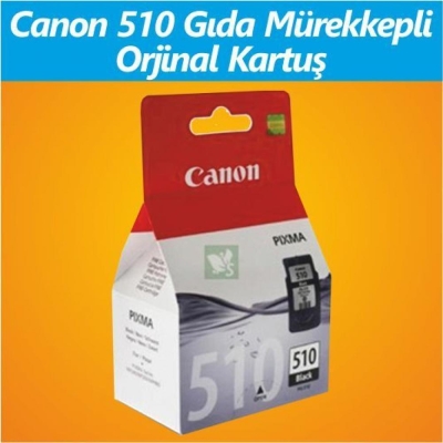 GIDA KARTUŞU - Canon PG 510 MÜREKKEPLİ Siyah Orjinal Kartuş