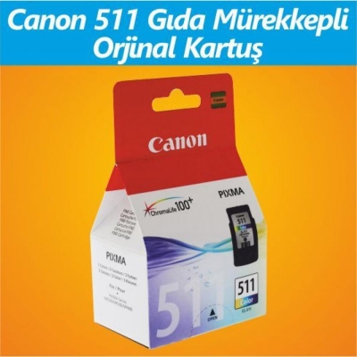 Canon CL 511 GIDA MÜREKKEPLİ RENKLİ Orjinal Kartuş