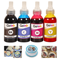 Goink Canon GI-41 Uyumlu Gıda Mürekkebi Seti 4x100 ml (CMYK) - Pasta ve Kurabiye Süsleme için Yüksek Kaliteli Edible Ink