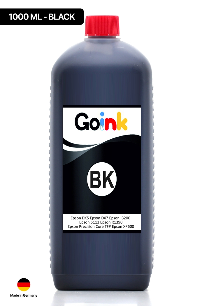 Goink DTF Tekstil Baskı Mürekkebi Siyah 1000ml | Profesyonel Baskı Çözümü