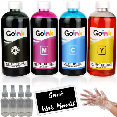 Goink Epson L3251 103 Mürekkep Seti Muadil 4x500 ml - Kolay Dolum Şişe Hediyeli