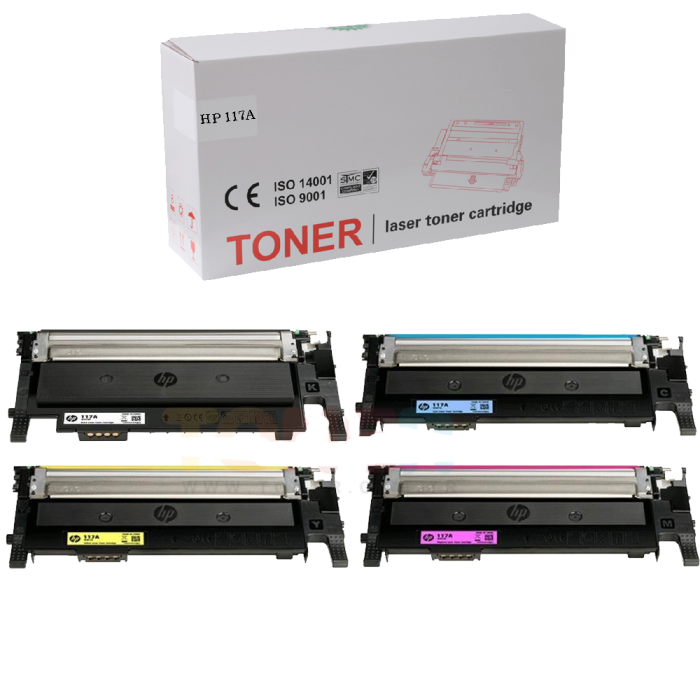 HP 117A Muadil Toner Seti Tüm Renkler Chipsiz