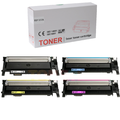 HP 150a Muadil Toner Seti Tüm Renkler 117A Chipsiz