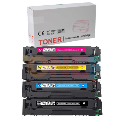 HP 415X Muadil Toner Seti Çipsiz Tüm Renkler