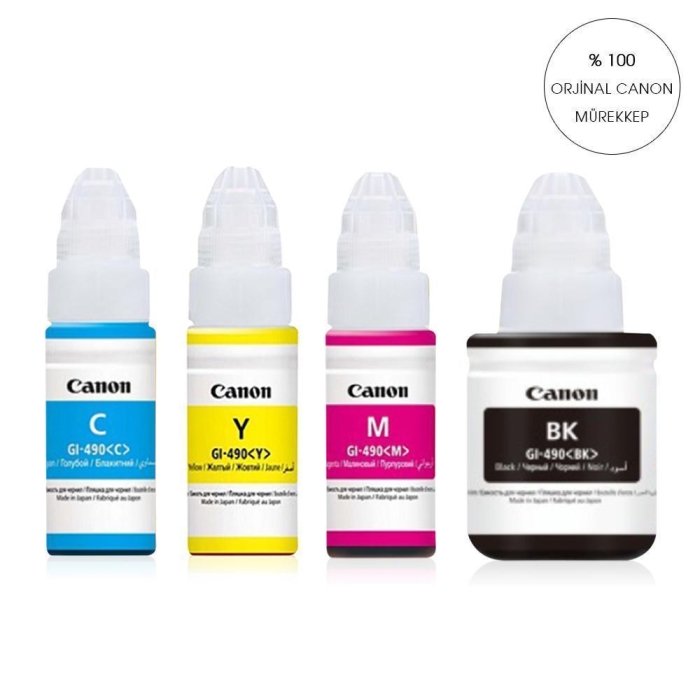 Canon G1400/G1410/G2400/G2410/G2411/G3400/G3411/G4400 GI 490 Yazıcılar için Mürekkep