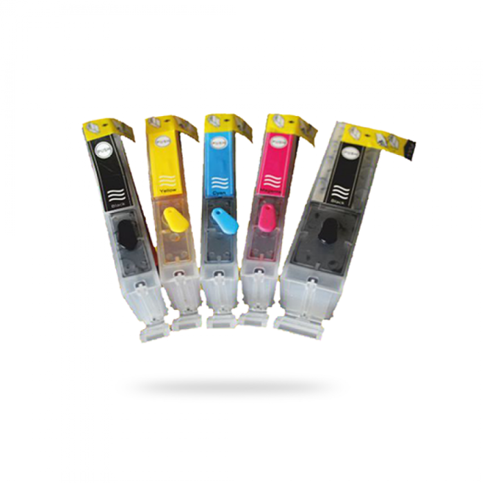 CANON PGI 550/551 UYUMLU Kolay Dolan Kartuşlar (DOLU) - (MG5450/İP 7250) (5 RENK - DOLU)