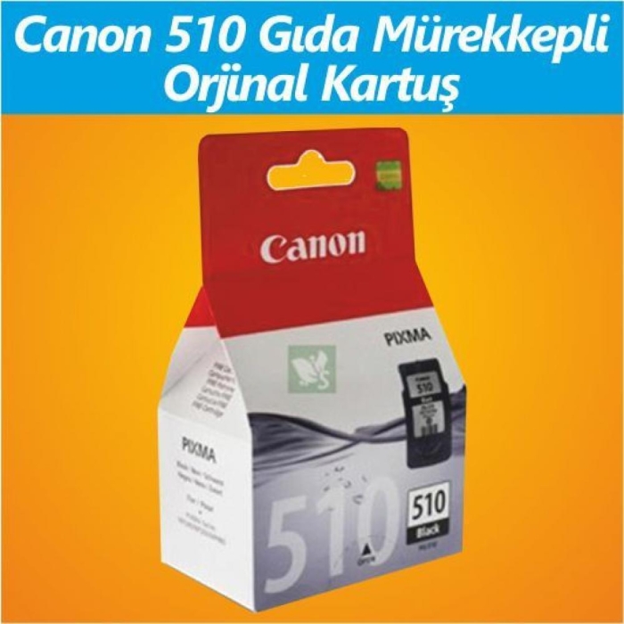 GIDA KARTUŞU - Canon PG 510 MÜREKKEPLİ Siyah Orjinal Kartuş