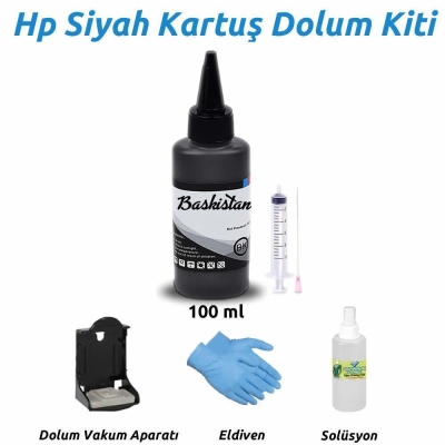 HP 4645 Uyumlu Siyah Kartuş Dolum Seti